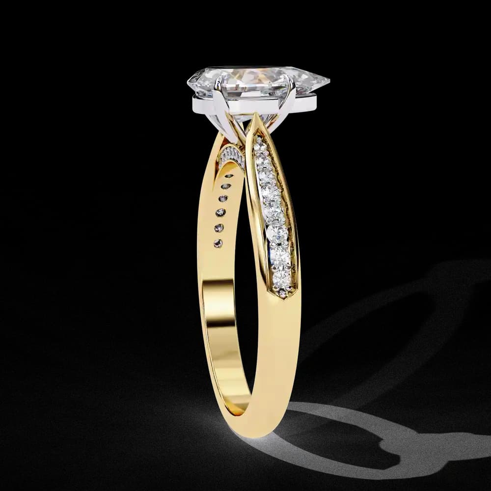 Aurelian Pear Lab Grown Diamond Solitaire Ring - Image 3 Aurelian Pear Lab Grown Diamond Solitaire Ring, view 3 of 14