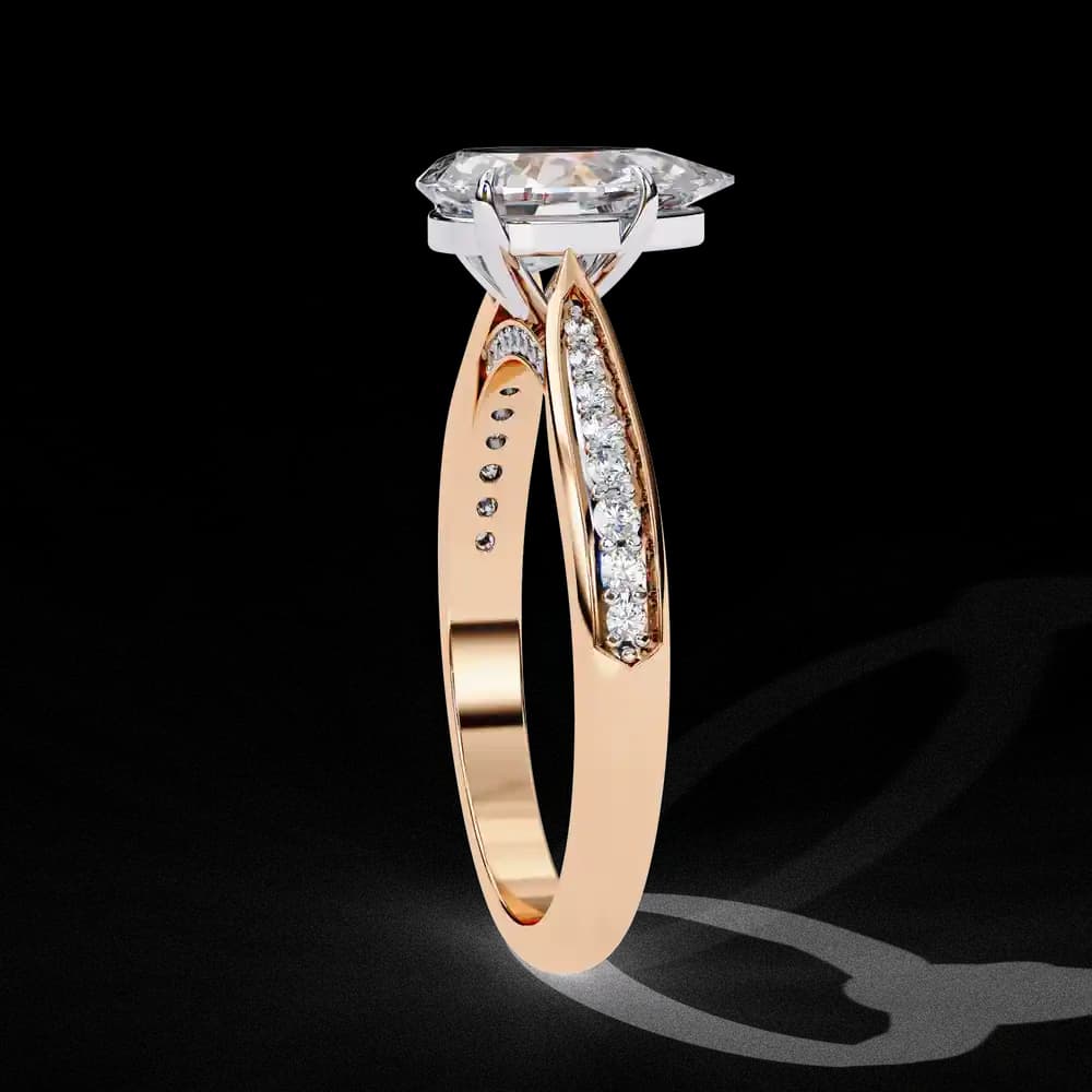 Aurelian Pear Lab Grown Diamond Solitaire Ring - Image 4 Aurelian Pear Lab Grown Diamond Solitaire Ring, view 4 of 14