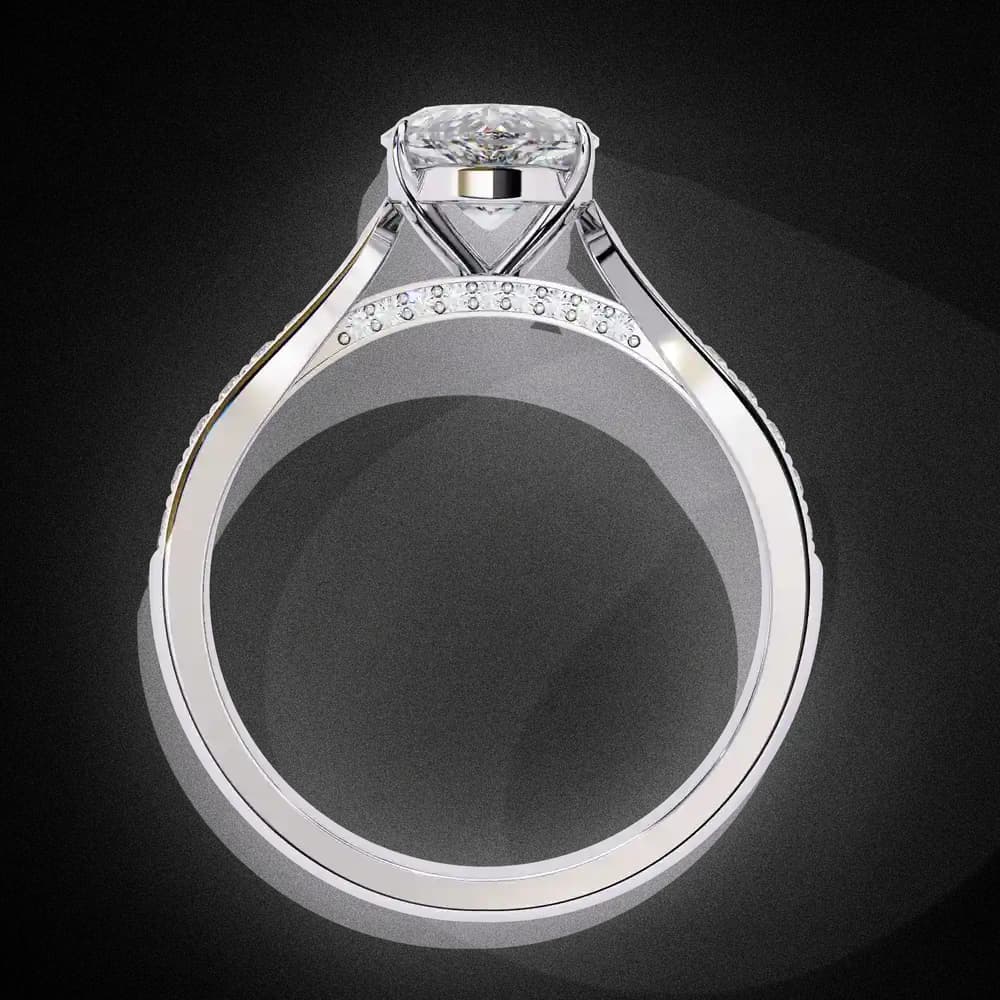 Aurelian Pear Lab Grown Diamond Solitaire Ring - Image 8 Aurelian Pear Lab Grown Diamond Solitaire Ring, view 8 of 14
