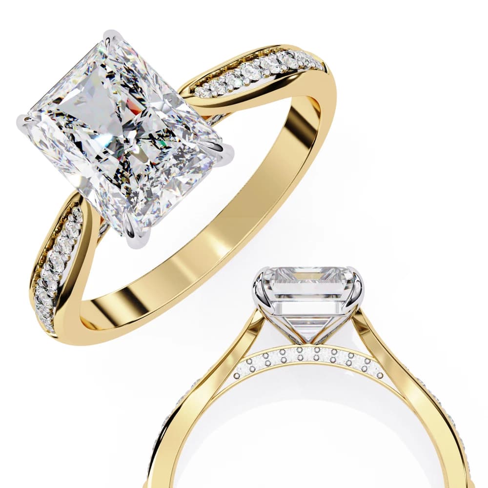 Aurelian Radiant Lab Grown Diamond Ring - Image 6 Aurelian Radiant Lab Grown Diamond Ring, view 6 of 14
