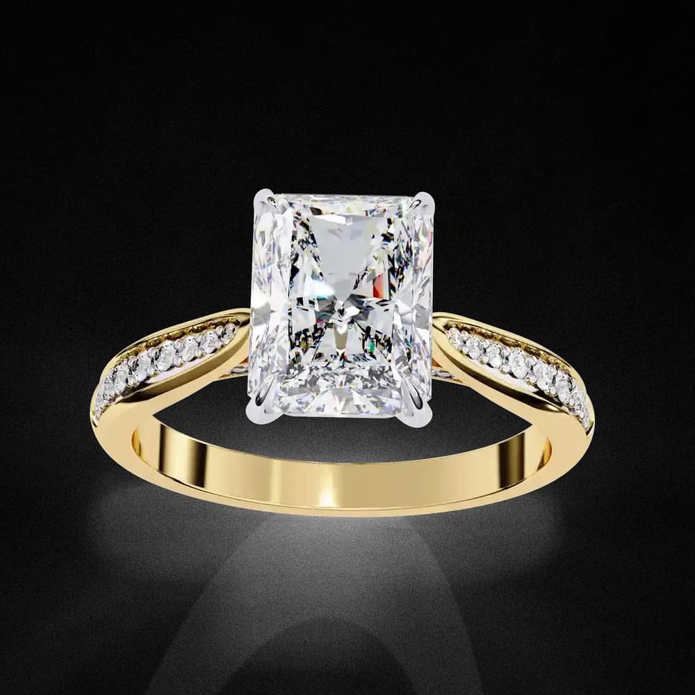 Aurelian Radiant Lab Grown Diamond Ring - Image 9 Aurelian Radiant Lab Grown Diamond Ring, view 9 of 14