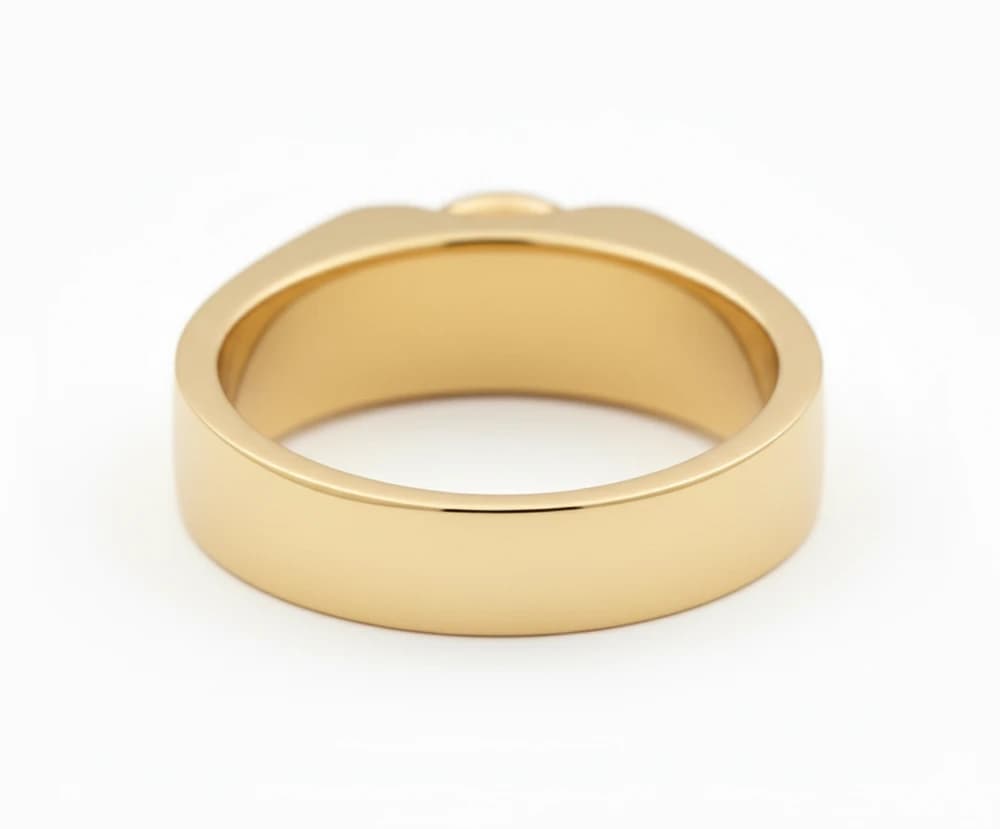 The Lab Grown Diamond Bastion Gold Solitaire Band - Image 3 The Lab Grown Diamond Bastion Gold Solitaire Band, view 3 of 4