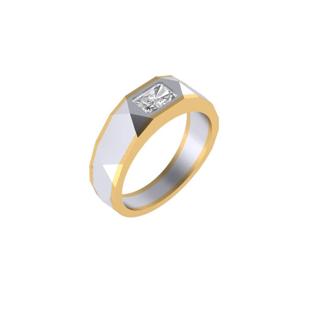 The Lab Grown Diamond Bi-Metal Architectus Radiant - Image 1 The Lab Grown Diamond Bi-Metal Architectus Radiant, view 1 of 4