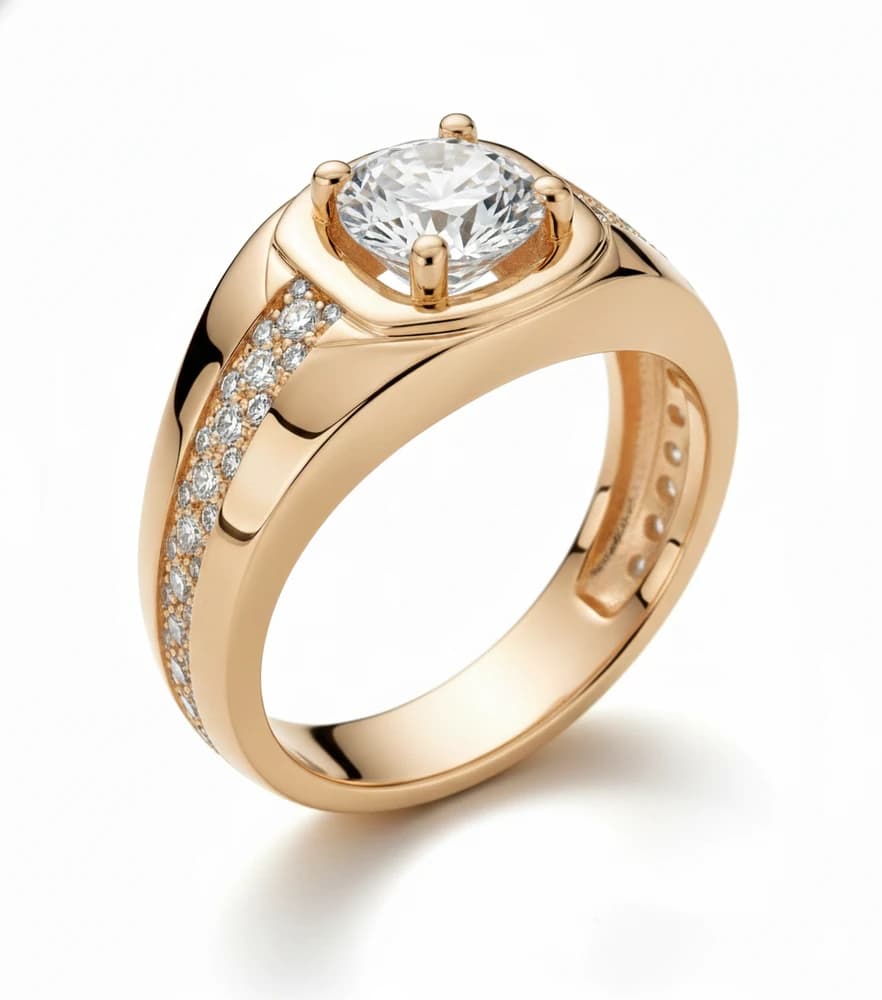 The Crown Rose Statement Lab Grown Diamond Ring - Image 1 The Crown Rose Statement Lab Grown Diamond Ring, view 1 of 4