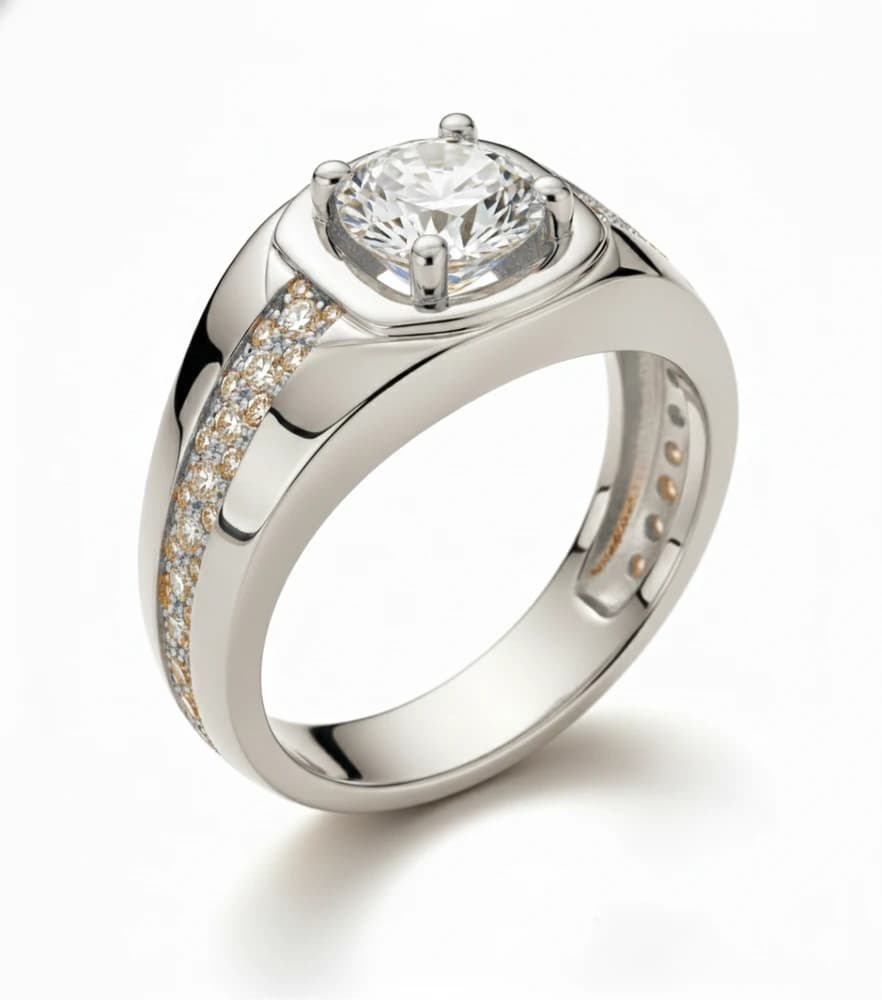 The Crown Rose Statement Lab Grown Diamond Ring - Image 2 The Crown Rose Statement Lab Grown Diamond Ring, view 2 of 4