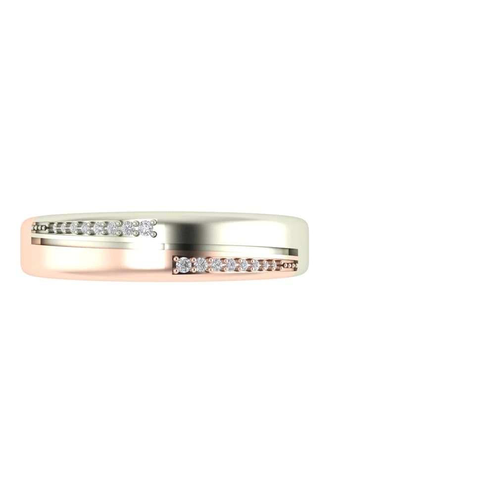 The DuoStream Lab Grown Diamond Contour Band - Image 3 The DuoStream Lab Grown Diamond Contour Band, view 3 of 4