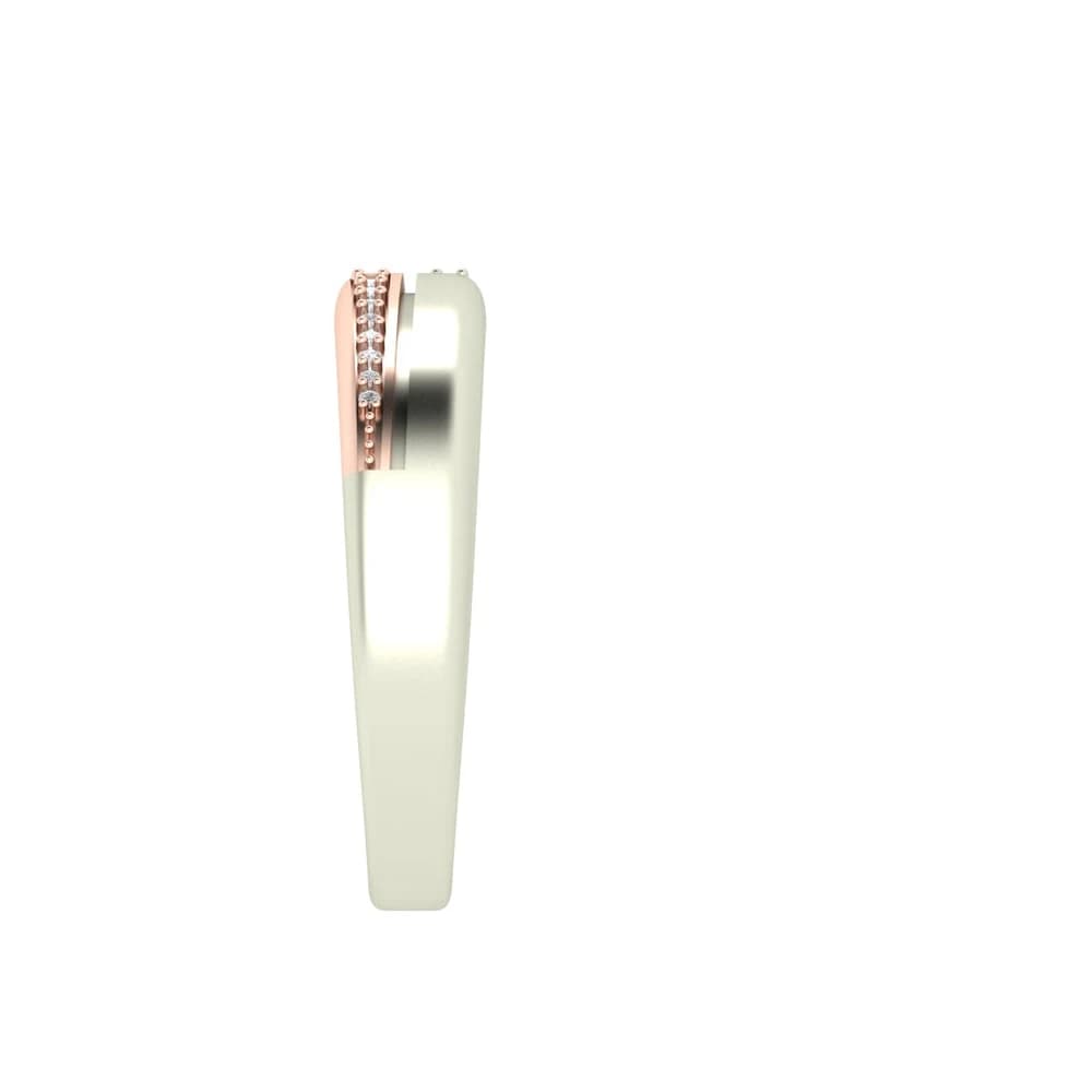 The DuoStream Lab Grown Diamond Contour Band - Image 4 The DuoStream Lab Grown Diamond Contour Band, view 4 of 4