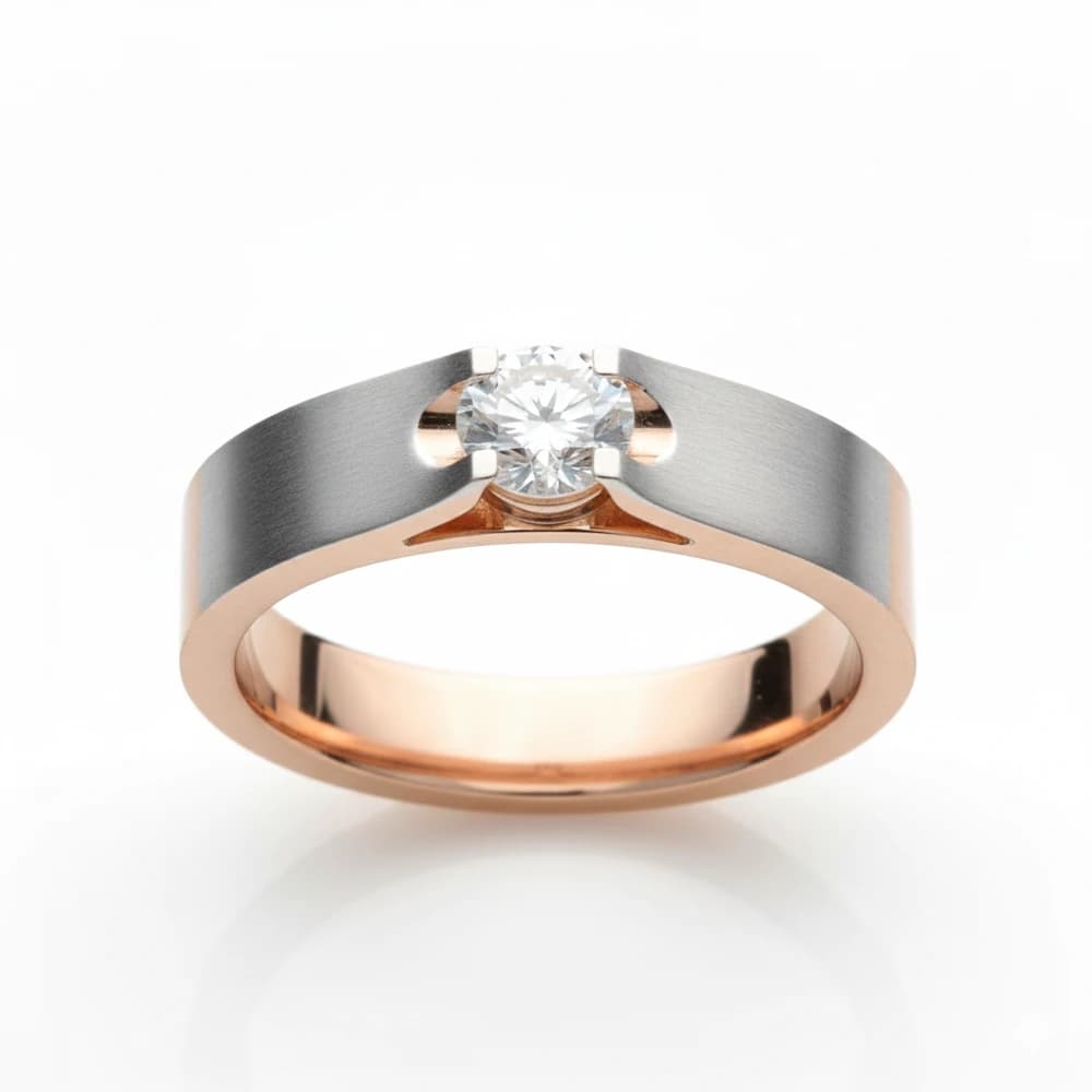 The Sentinel Bicolor Lab Grown Diamond Ring - Image 1 The Sentinel Bicolor Lab Grown Diamond Ring, view 1 of 4