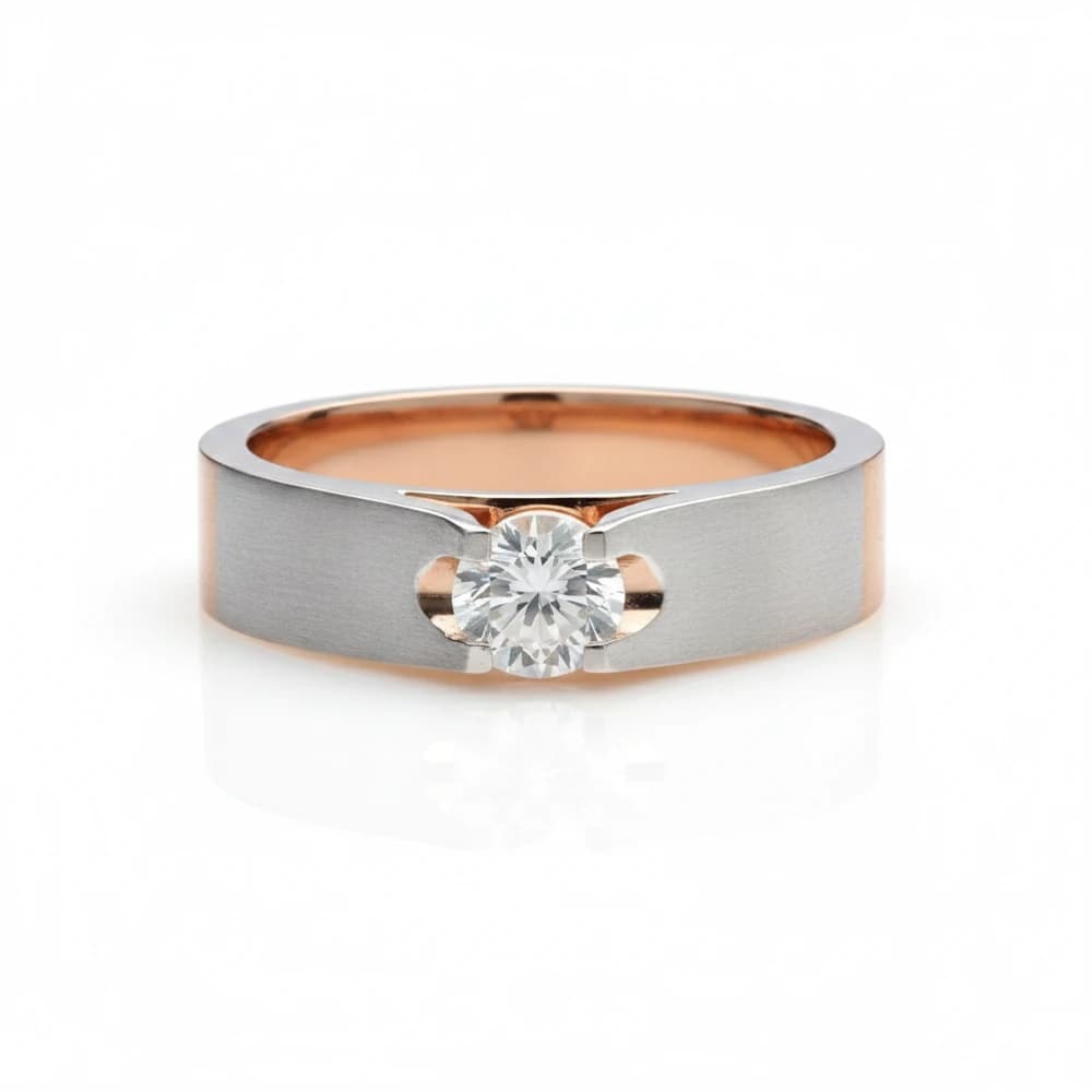 The Sentinel Bicolor Lab Grown Diamond Ring - Image 2 The Sentinel Bicolor Lab Grown Diamond Ring, view 2 of 4