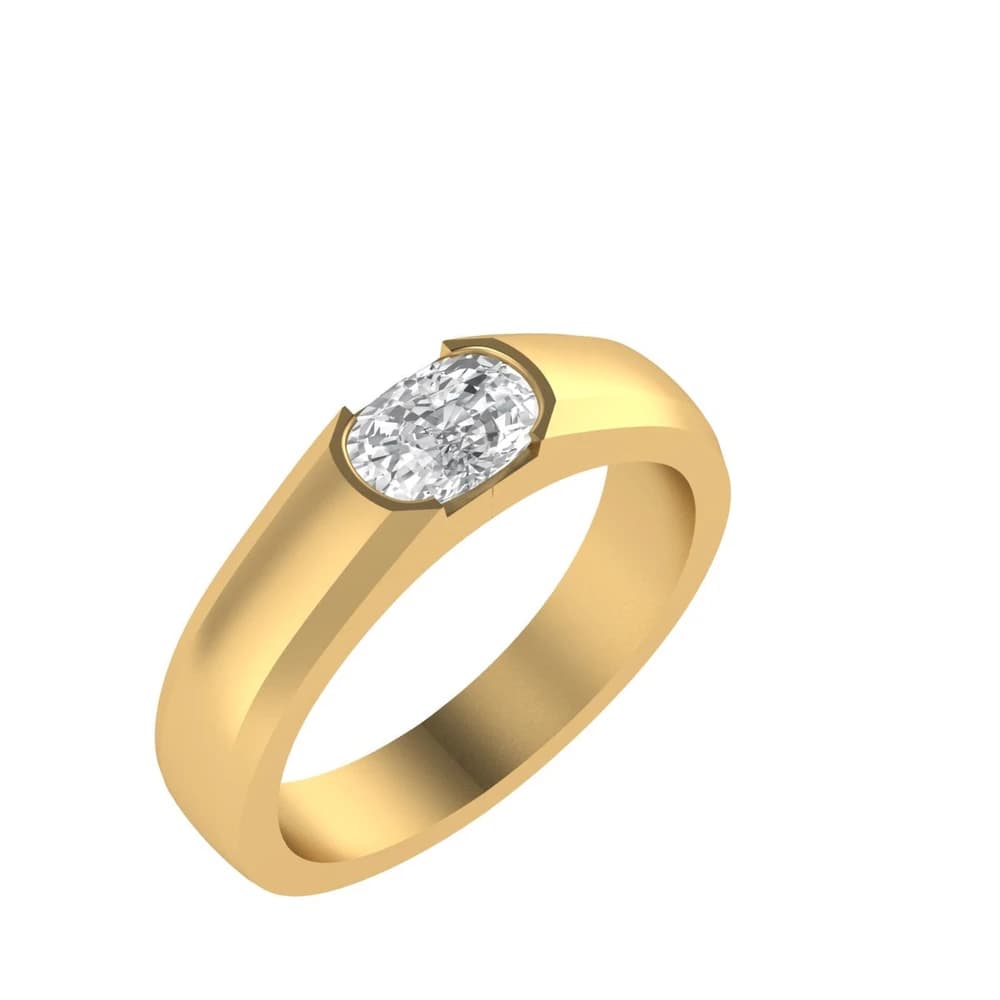 The Lab Grown Diamond Sentinel Wide Band - Image 1 The Lab Grown Diamond Sentinel Wide Band, view 1 of 4
