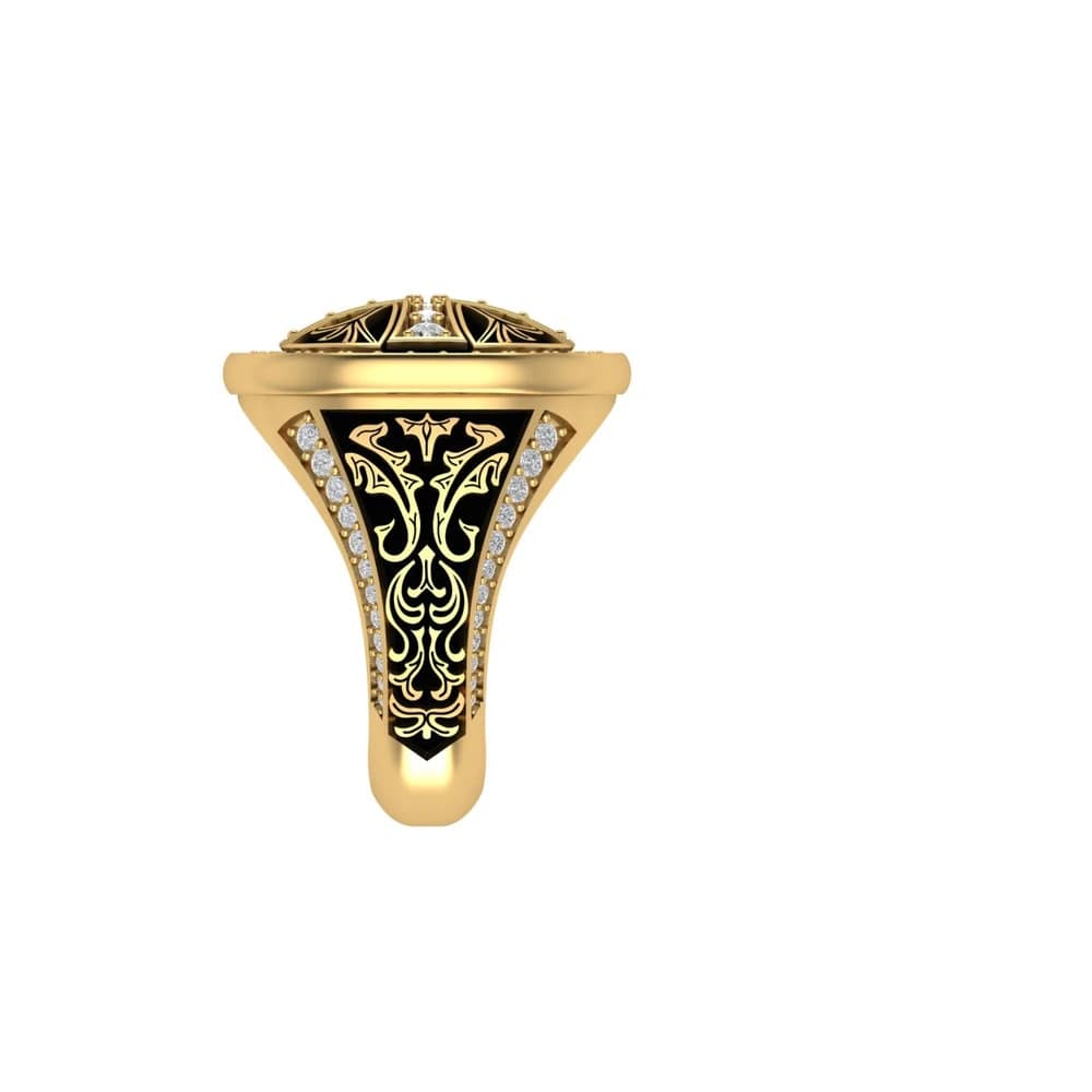 The Lab Grown Diamond Sovereign's Crest Ring - Image 3 The Lab Grown Diamond Sovereign's Crest Ring, view 3 of 4