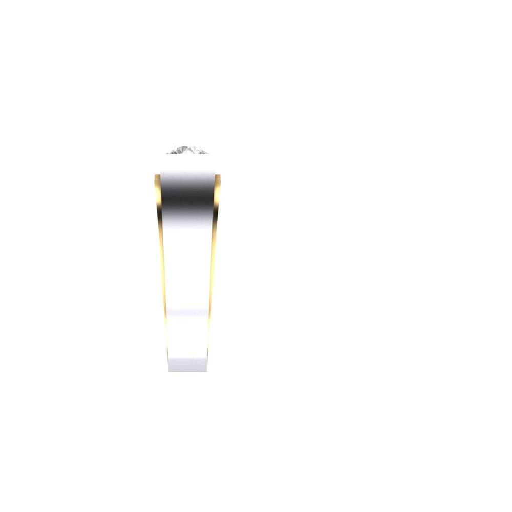 The Lab Grown Diamond Tectonic Dual-Finish Solitaire - Image 3 The Lab Grown Diamond Tectonic Dual-Finish Solitaire, view 3 of 4