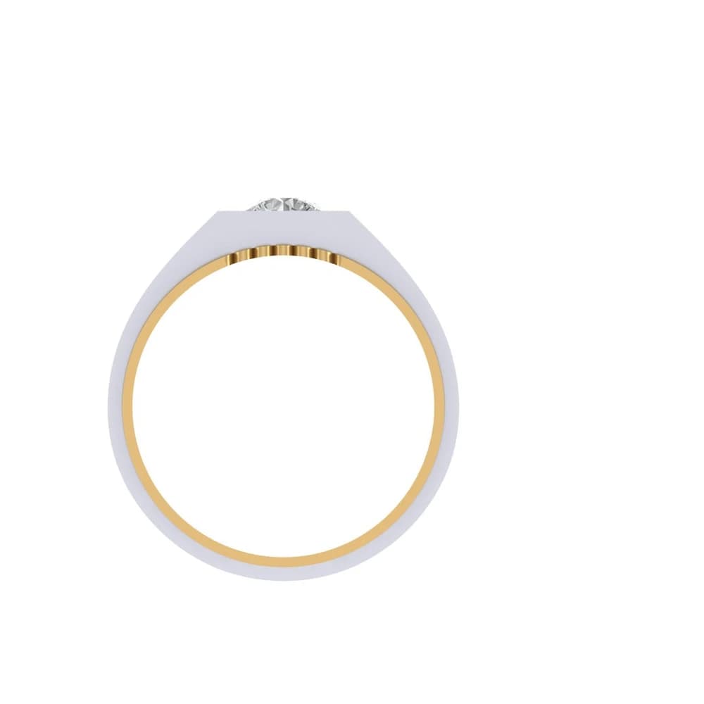 The Lab Grown Diamond Tectonic Dual-Finish Solitaire - Image 4 The Lab Grown Diamond Tectonic Dual-Finish Solitaire, view 4 of 4