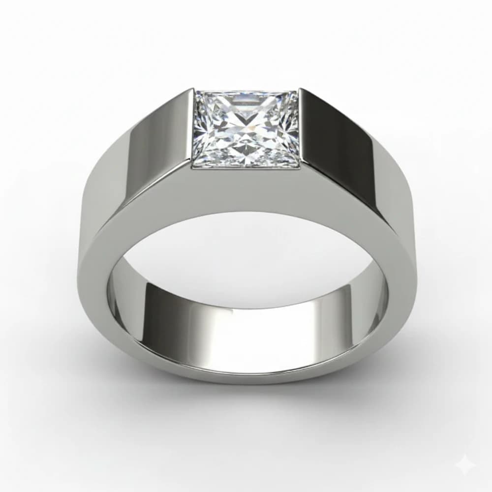 The Lab Grown Diamond Vanguard Square Solitaire - Image 1 The Lab Grown Diamond Vanguard Square Solitaire, view 1 of 4