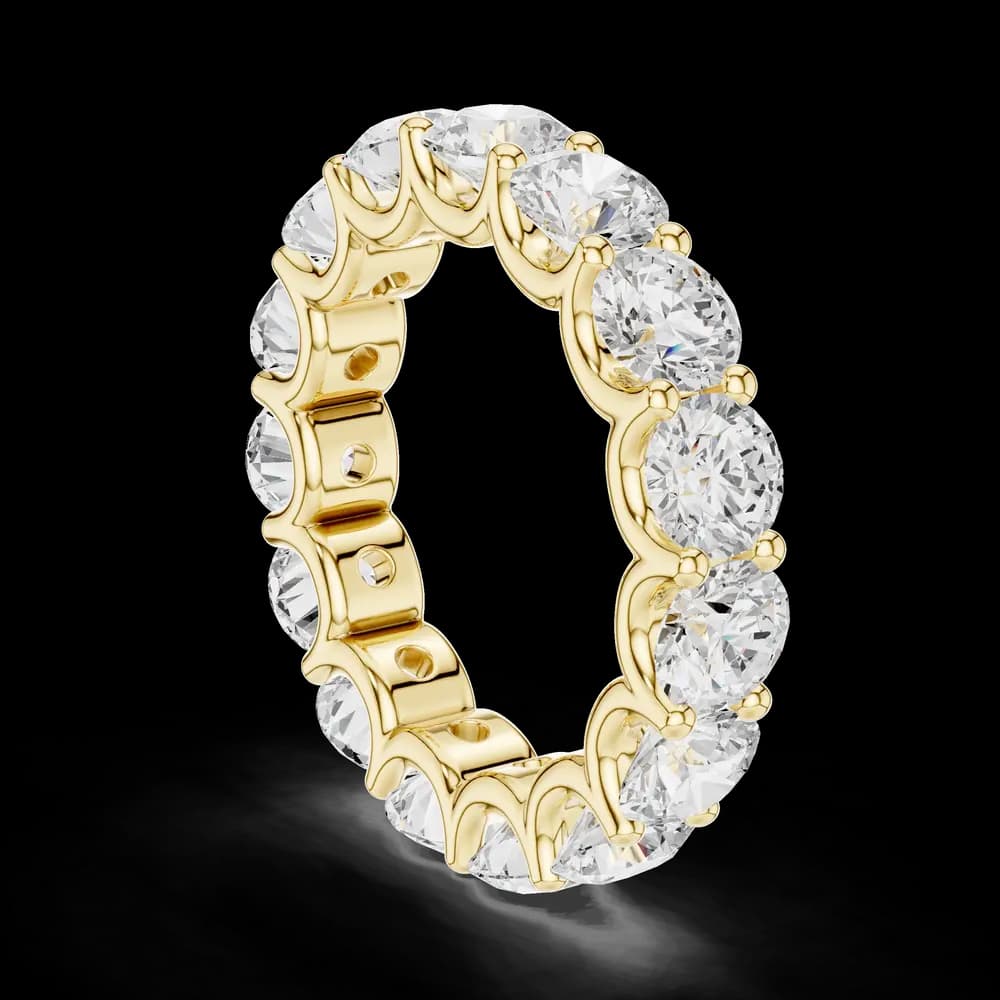 Round Shared Prong Eternity Band - Image 4 Round Shared Prong Eternity Band, view 4 of 6