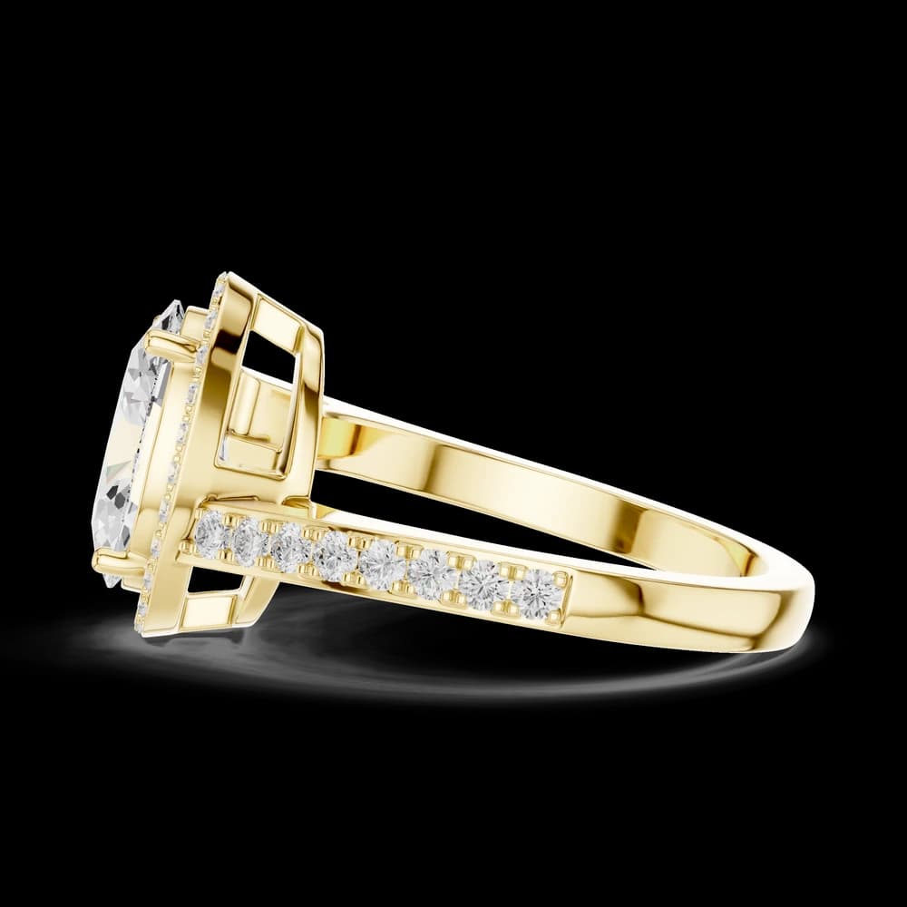 Oval Sculpted Stone Lab Grown Diamond Ring - Image 6 Oval Sculpted Stone Lab Grown Diamond Ring, view 6 of 6