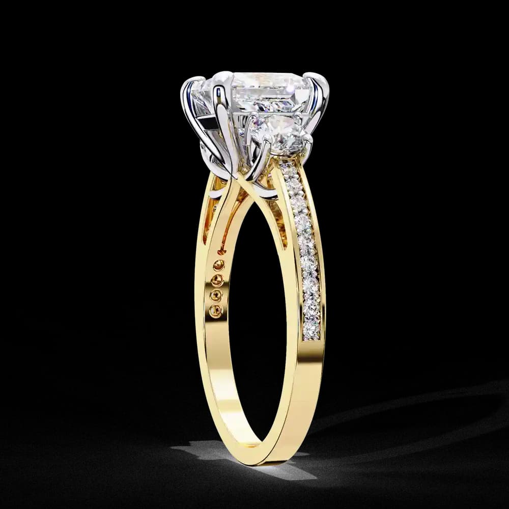 Three-Stone Centre Engagement Lab Grown Diamonds Ring - Image 2 Three-Stone Centre Engagement Lab Grown Diamonds Ring, view 2 of 4