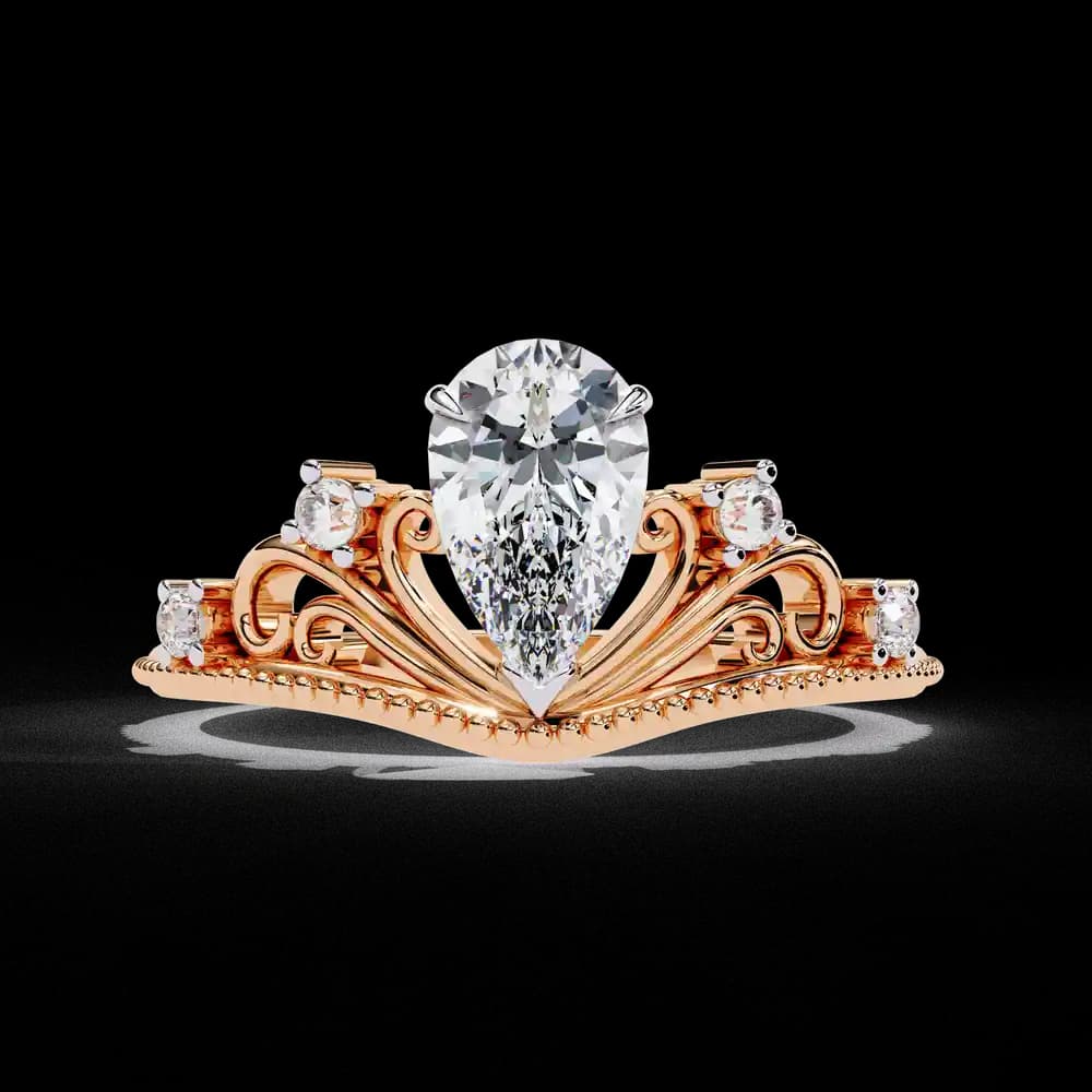 Tiara Lab Grown Diamond Engagement Ring - Image 1 Tiara Lab Grown Diamond Engagement Ring, view 1 of 4
