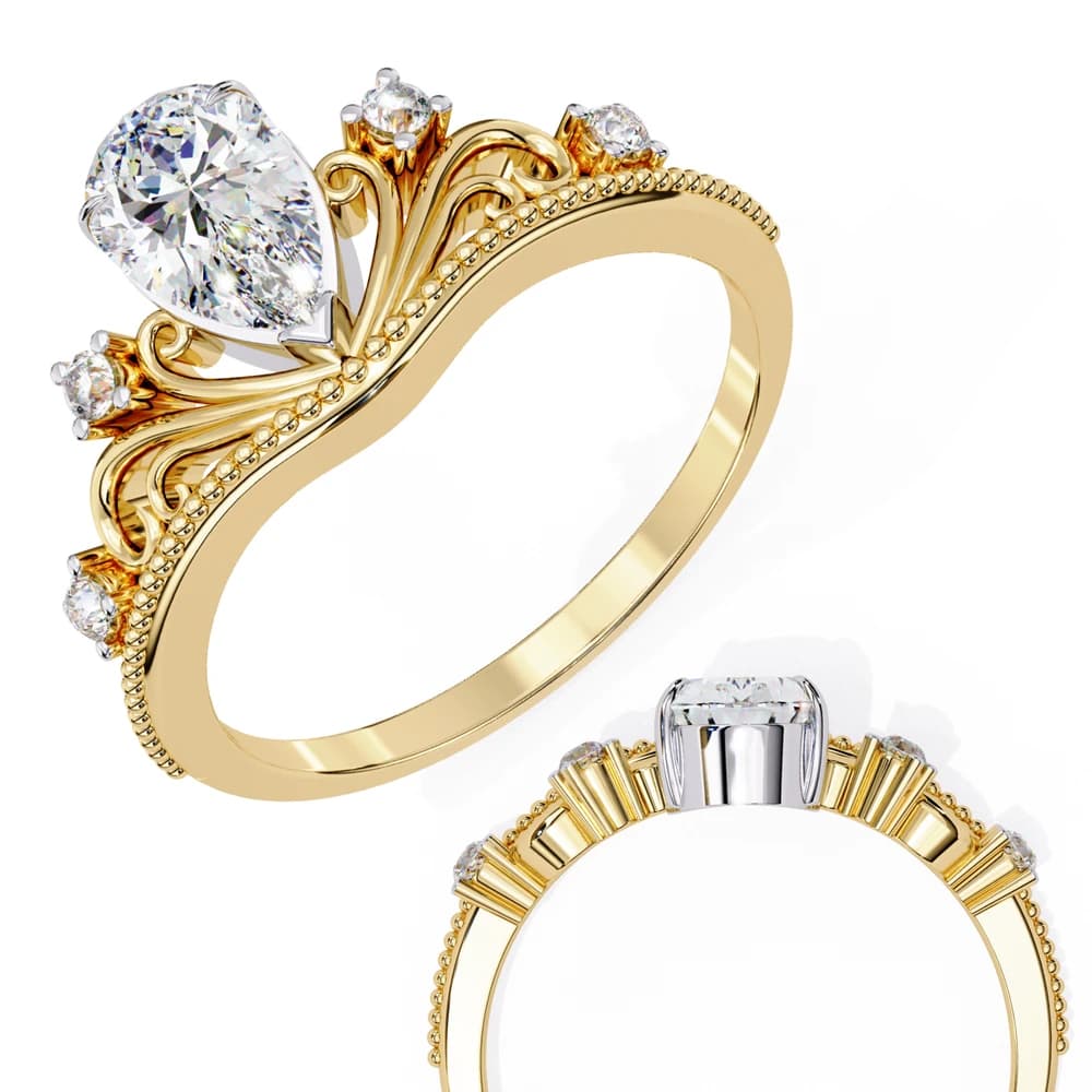 Tiara Lab Grown Diamond Engagement Ring - Image 2 Tiara Lab Grown Diamond Engagement Ring, view 2 of 4
