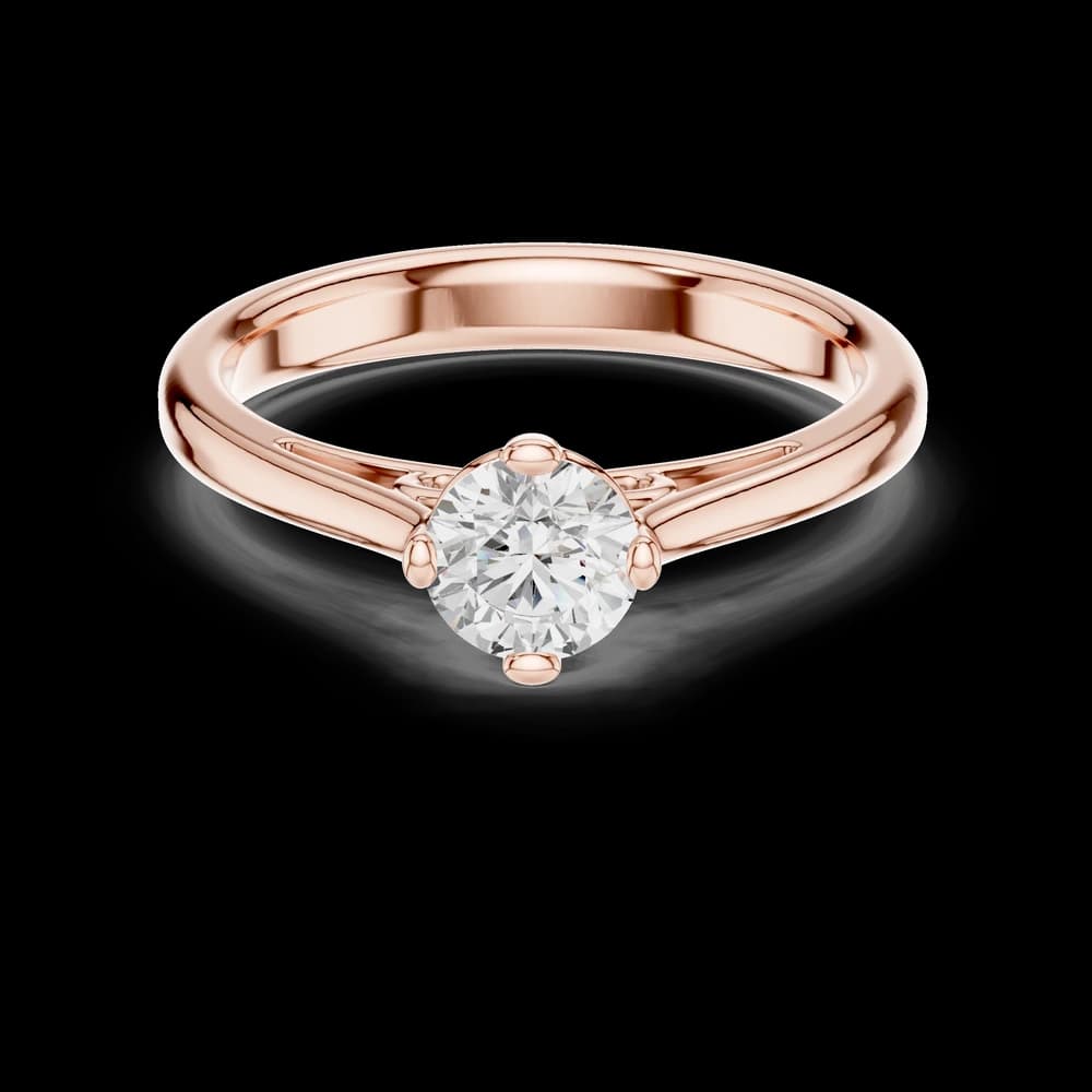 Tidal Timber Lab Grown Solitaire Diamond Ring - Image 1 Tidal Timber Lab Grown Solitaire Diamond Ring, view 1 of 6