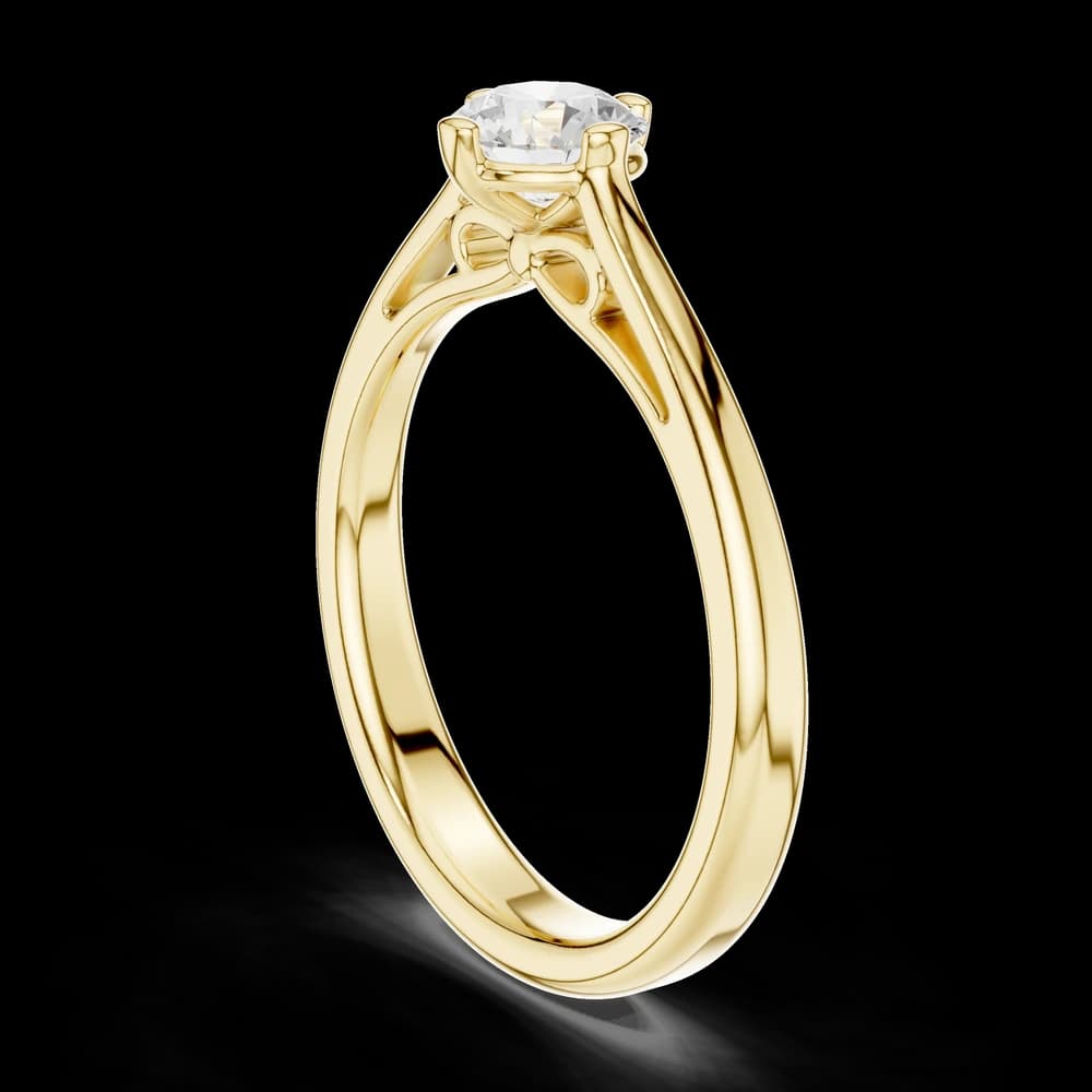 Tidal Timber Lab Grown Solitaire Diamond Ring - Image 4 Tidal Timber Lab Grown Solitaire Diamond Ring, view 4 of 6