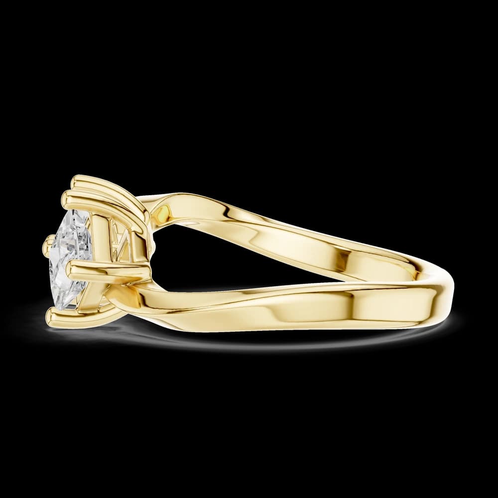 Toi et Moi Princess Cut Lab Grown Diamond Ring - Image 6 Toi et Moi Princess Cut Lab Grown Diamond Ring, view 6 of 6