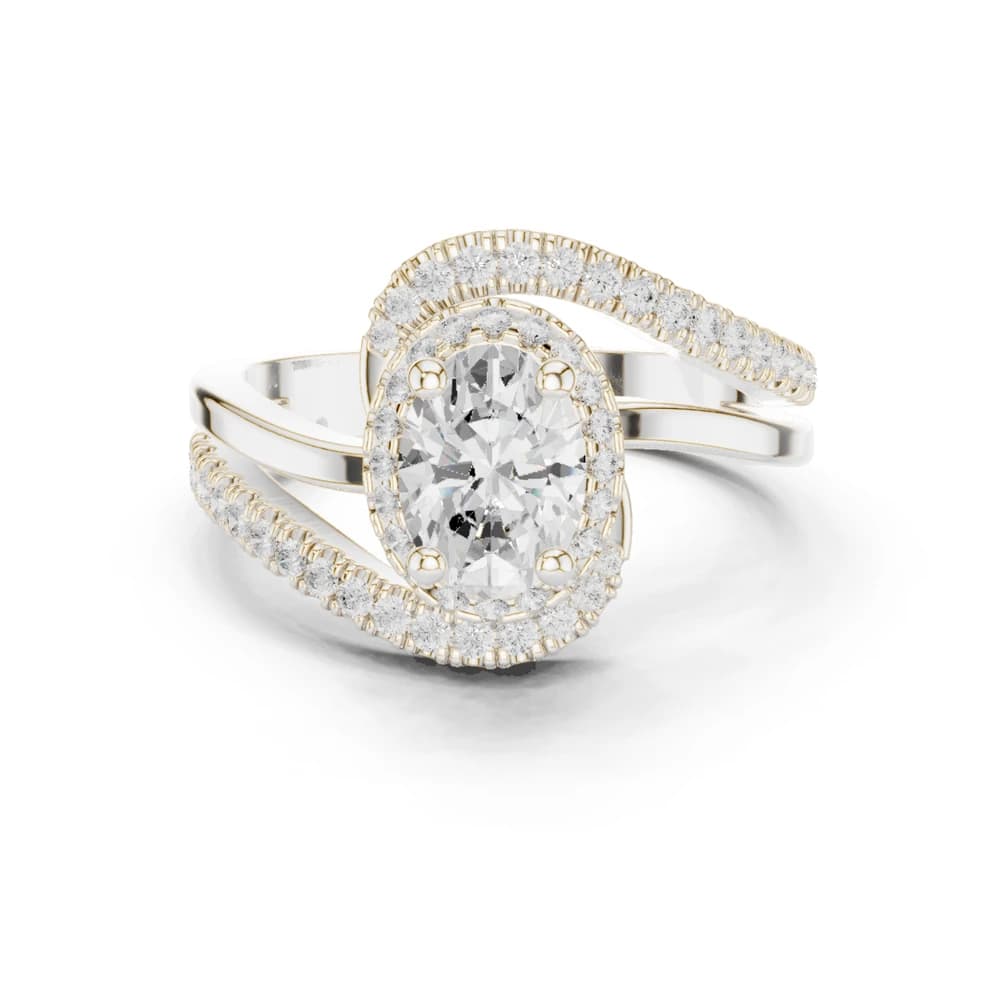 Tiger Lily Lab Grown Diamond Hexagonal Outline Ring - Image 2 Tiger Lily Lab Grown Diamond Hexagonal Outline Ring, view 2 of 9