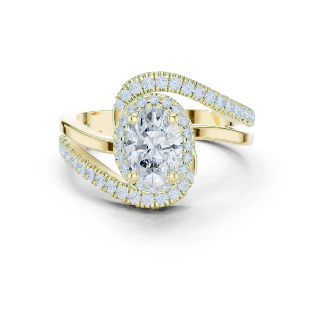 Tiger Lily Lab Grown Diamond Hexagonal Outline Ring - Image 3 Tiger Lily Lab Grown Diamond Hexagonal Outline Ring, view 3 of 9