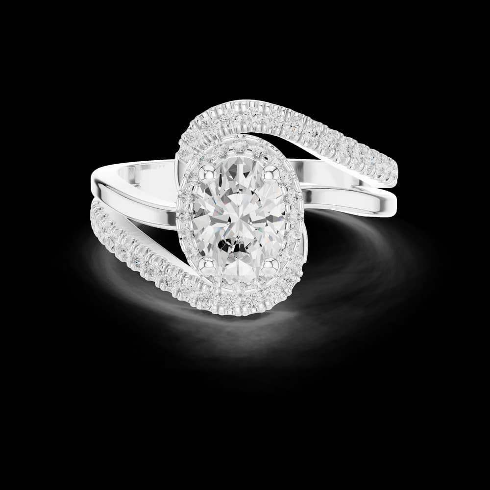 Tiger Lily Lab Grown Diamond Hexagonal Outline Ring - Image 5 Tiger Lily Lab Grown Diamond Hexagonal Outline Ring, view 5 of 9