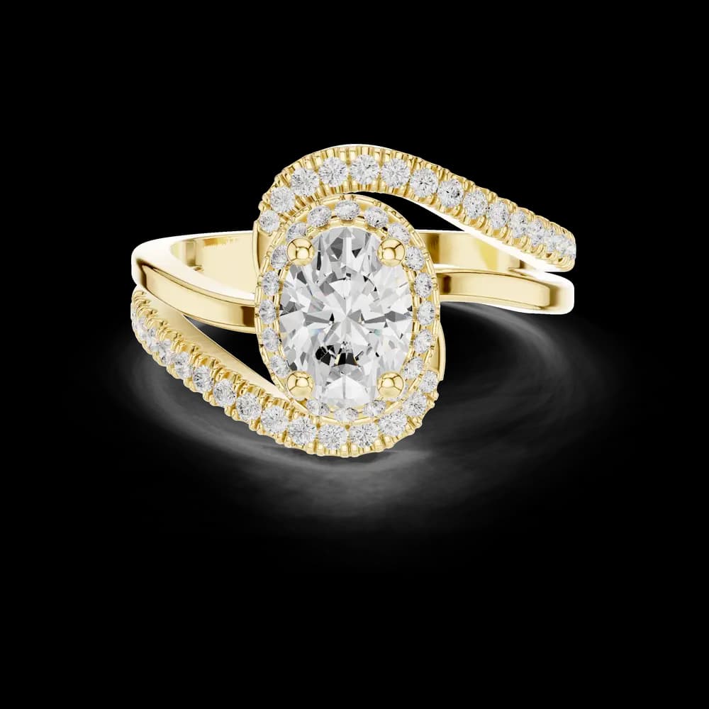 Tiger Lily Lab Grown Diamond Hexagonal Outline Ring - Image 6 Tiger Lily Lab Grown Diamond Hexagonal Outline Ring, view 6 of 9