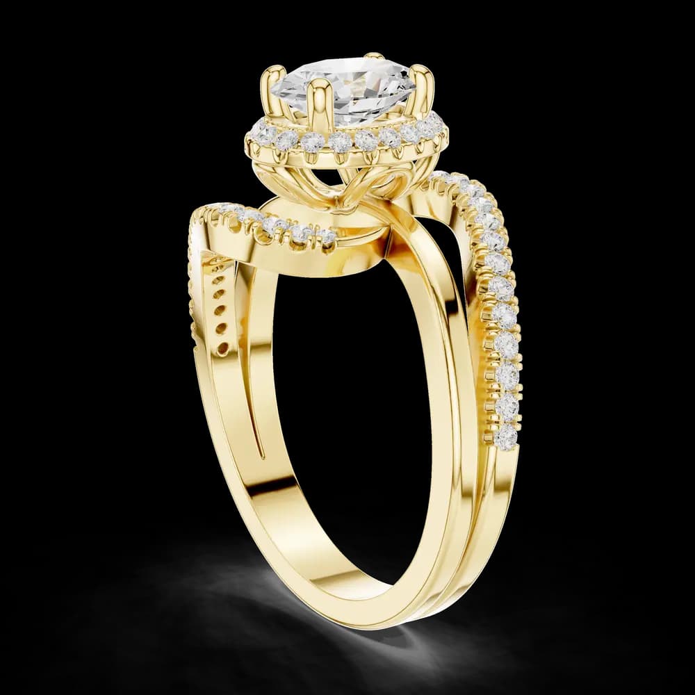 Tiger Lily Lab Grown Diamond Hexagonal Outline Ring - Image 7 Tiger Lily Lab Grown Diamond Hexagonal Outline Ring, view 7 of 9