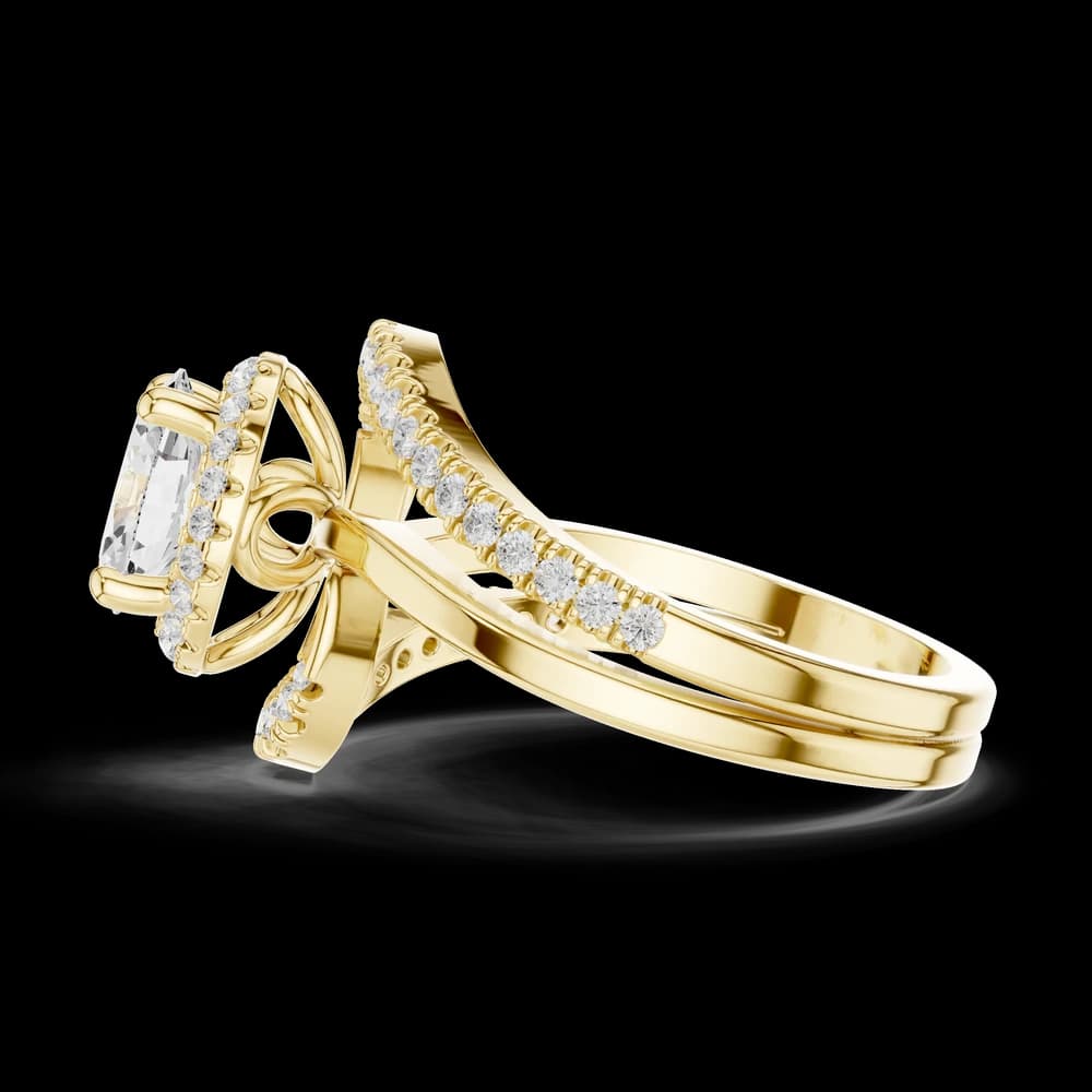 Tiger Lily Lab Grown Diamond Hexagonal Outline Ring - Image 9 Tiger Lily Lab Grown Diamond Hexagonal Outline Ring, view 9 of 9