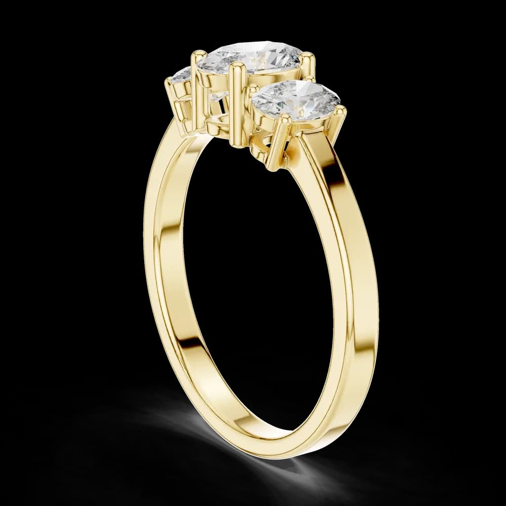 Oval Three Stone Lab Grown Diamond Ring - Image 4 Oval Three Stone Lab Grown Diamond Ring, view 4 of 6