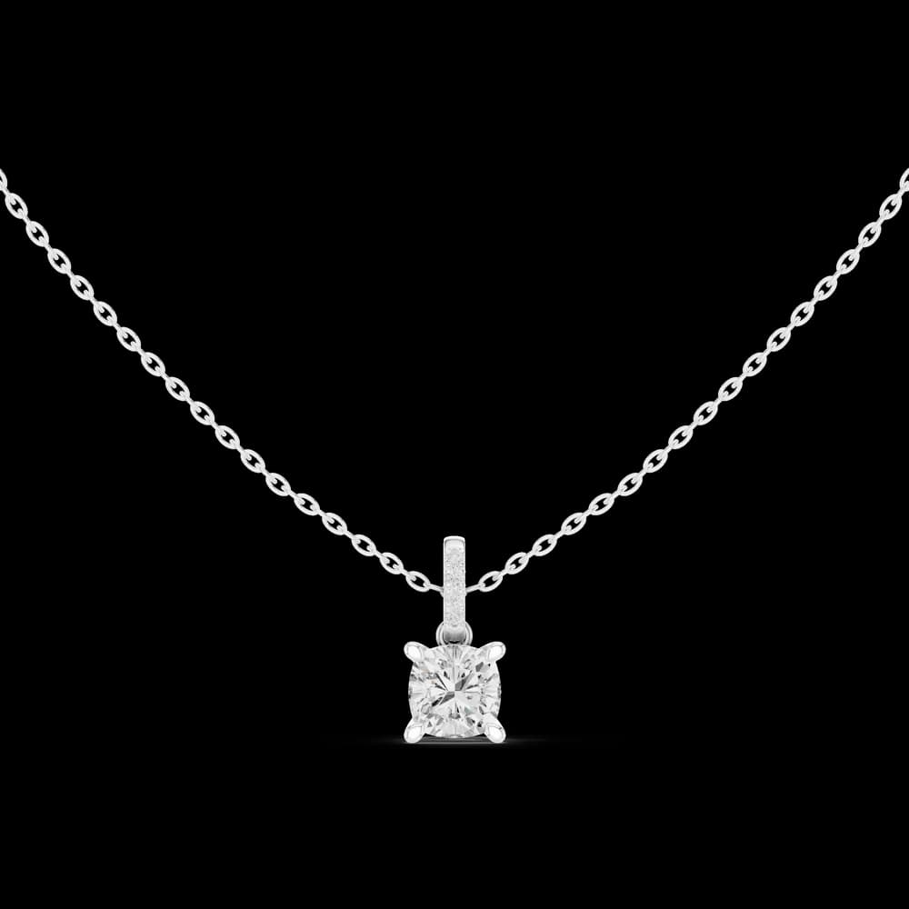 Captivating 1.5 ct Cushion Diamond Lab Grown Diamond Pendant - Image 2 Captivating 1.5 ct Cushion Diamond Lab Grown Diamond Pendant, view 2 of 4