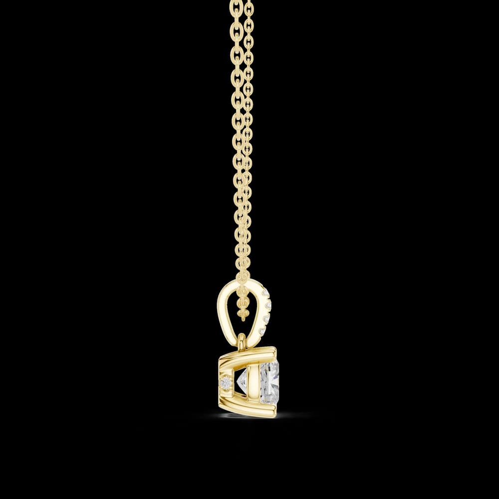 Captivating 1.5 ct Cushion Diamond Lab Grown Diamond Pendant - Image 3 Captivating 1.5 ct Cushion Diamond Lab Grown Diamond Pendant, view 3 of 4