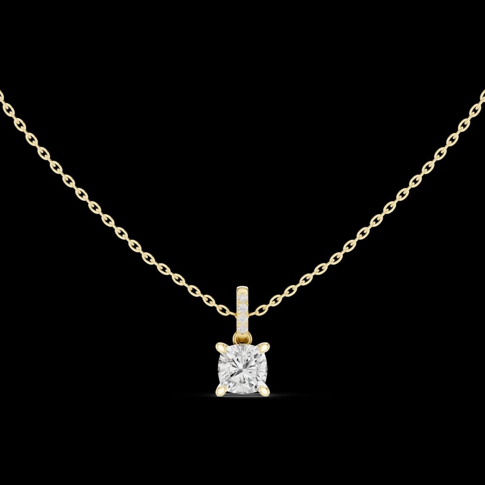 Captivating 1.5 ct Cushion Diamond Lab Grown Diamond Pendant - Image 4 Captivating 1.5 ct Cushion Diamond Lab Grown Diamond Pendant, view 4 of 4