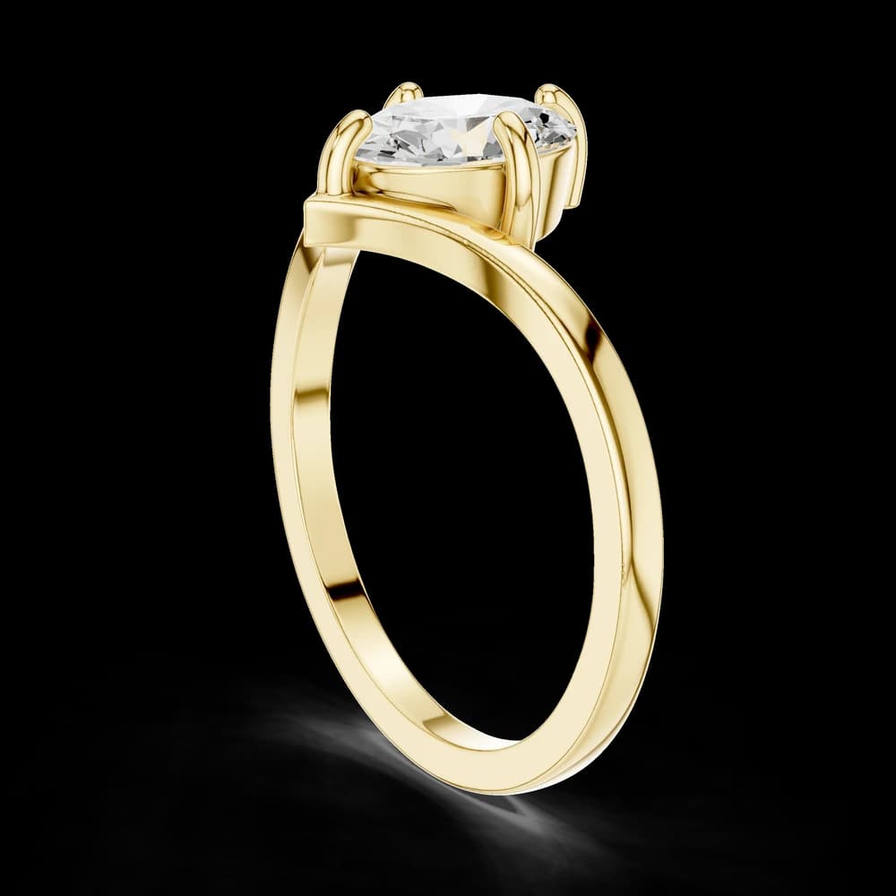 Marquise Cut V Band Lab Grown Ring - Image 4 Marquise Cut V Band Lab Grown Ring, view 4 of 6