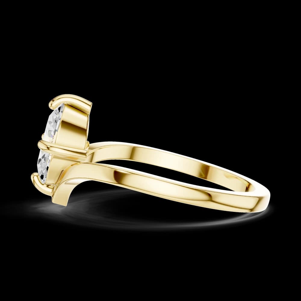 Marquise Cut V Band Lab Grown Ring - Image 6 Marquise Cut V Band Lab Grown Ring, view 6 of 6