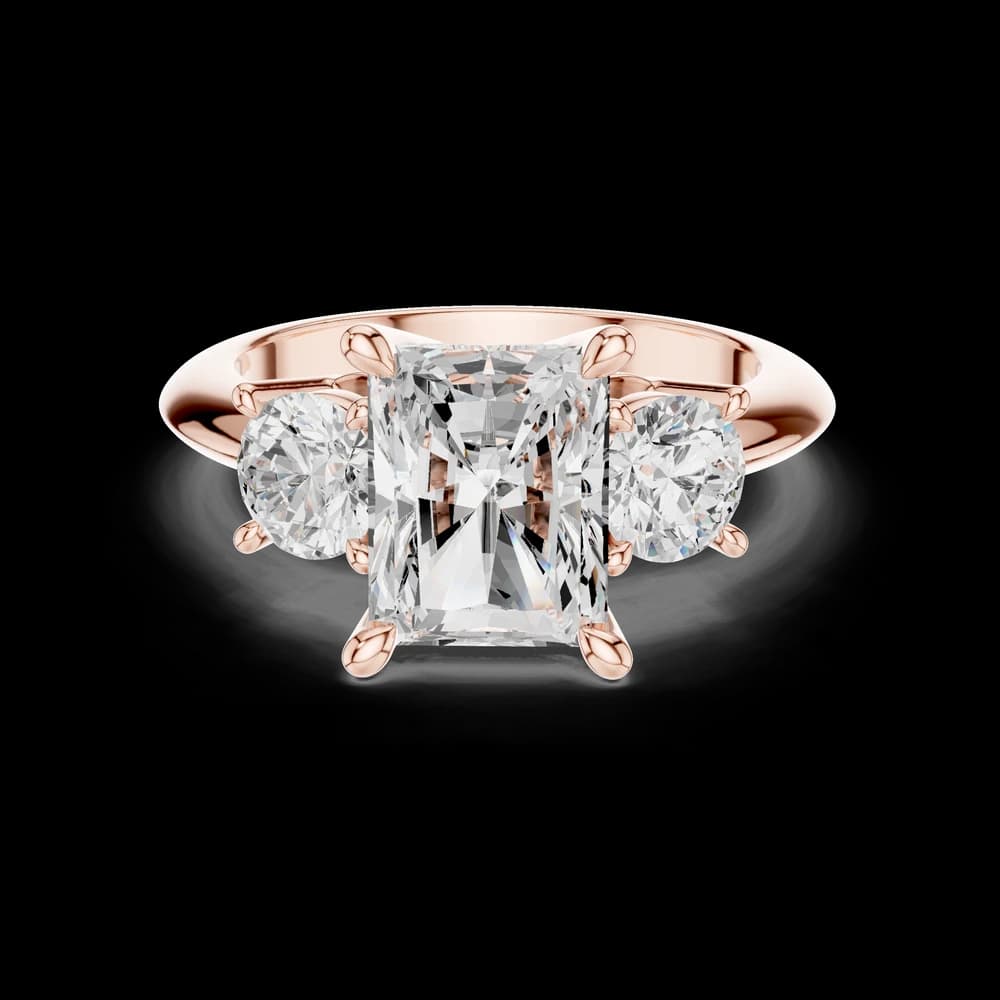 Classic Radiant Trio Lab Grown Diamond Ring - Image 1 Classic Radiant Trio Lab Grown Diamond Ring, view 1 of 6