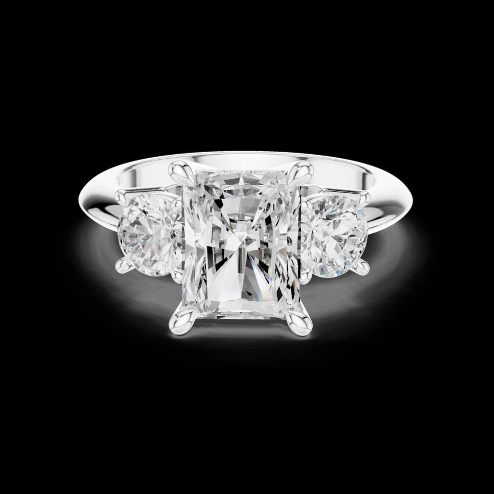 Classic Radiant Trio Lab Grown Diamond Ring - Image 2 Classic Radiant Trio Lab Grown Diamond Ring, view 2 of 6