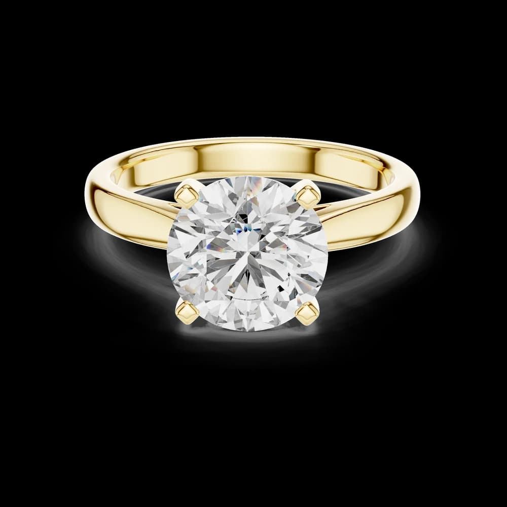 Timeless Round Solitaire Lab Grown Diamond Ring - Image 3 Timeless Round Solitaire Lab Grown Diamond Ring, view 3 of 5