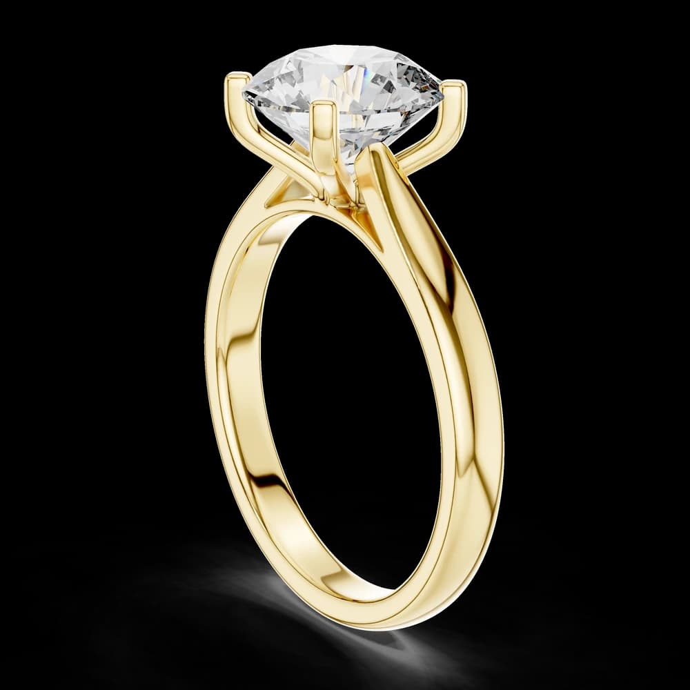 Timeless Round Solitaire Lab Grown Diamond Ring - Image 4 Timeless Round Solitaire Lab Grown Diamond Ring, view 4 of 5