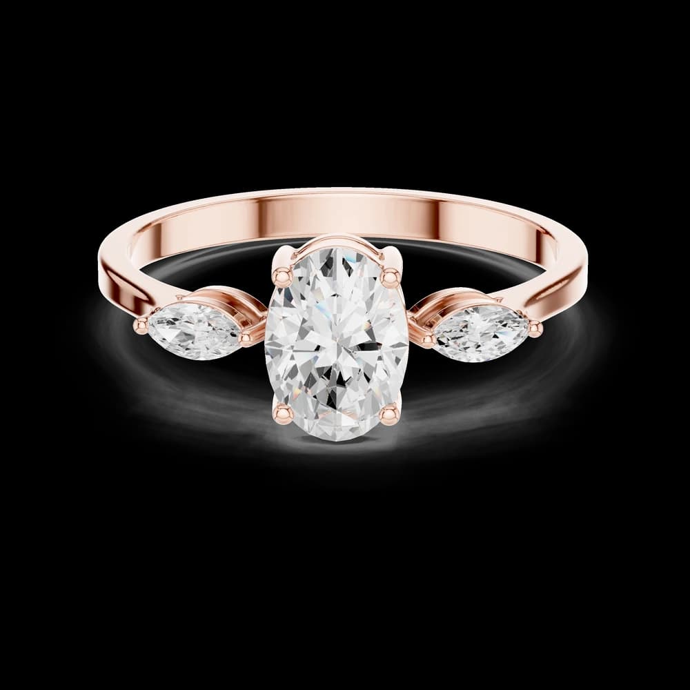 Timeless Oval & Marquise Diamond Lab Grown Diamond Ring - Image 1 Timeless Oval & Marquise Diamond Lab Grown Diamond Ring, view 1 of 6