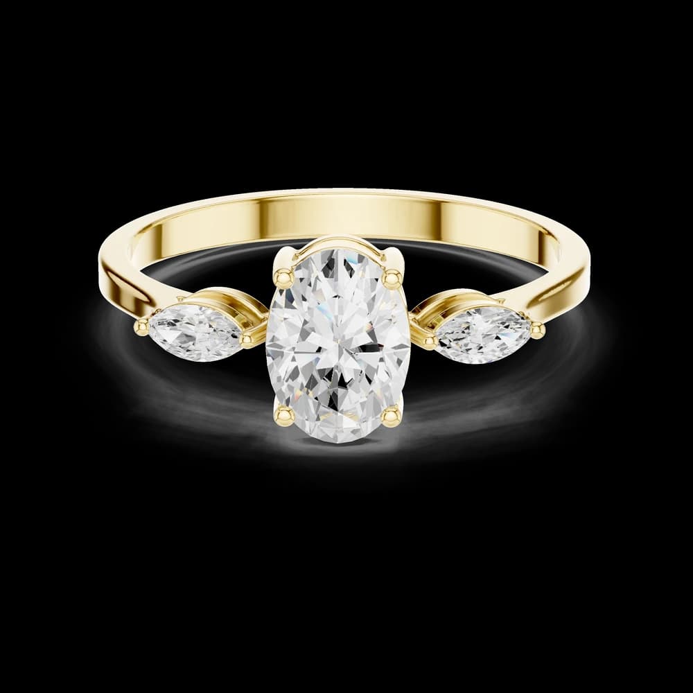 Timeless Oval & Marquise Diamond Lab Grown Diamond Ring - Image 3 Timeless Oval & Marquise Diamond Lab Grown Diamond Ring, view 3 of 6