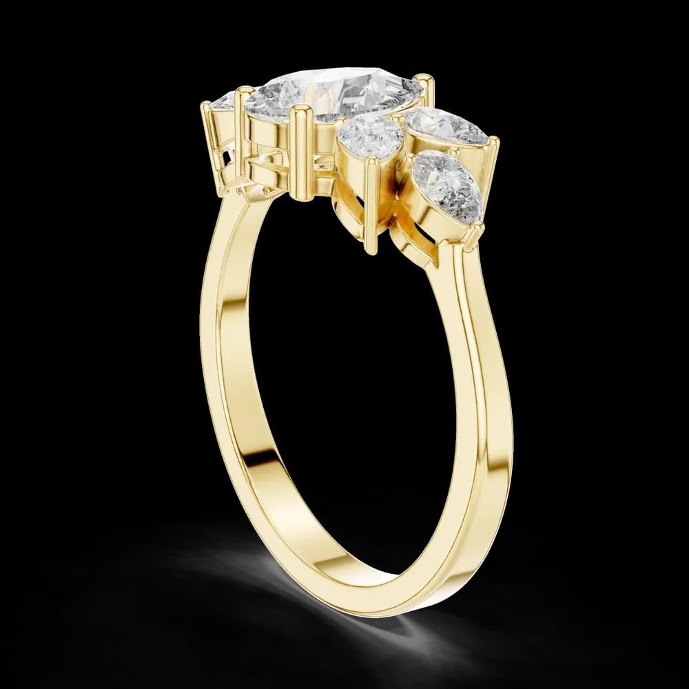 Petal Pear Cut Lab Grown Diamond Ring - Image 4 Petal Pear Cut Lab Grown Diamond Ring, view 4 of 6
