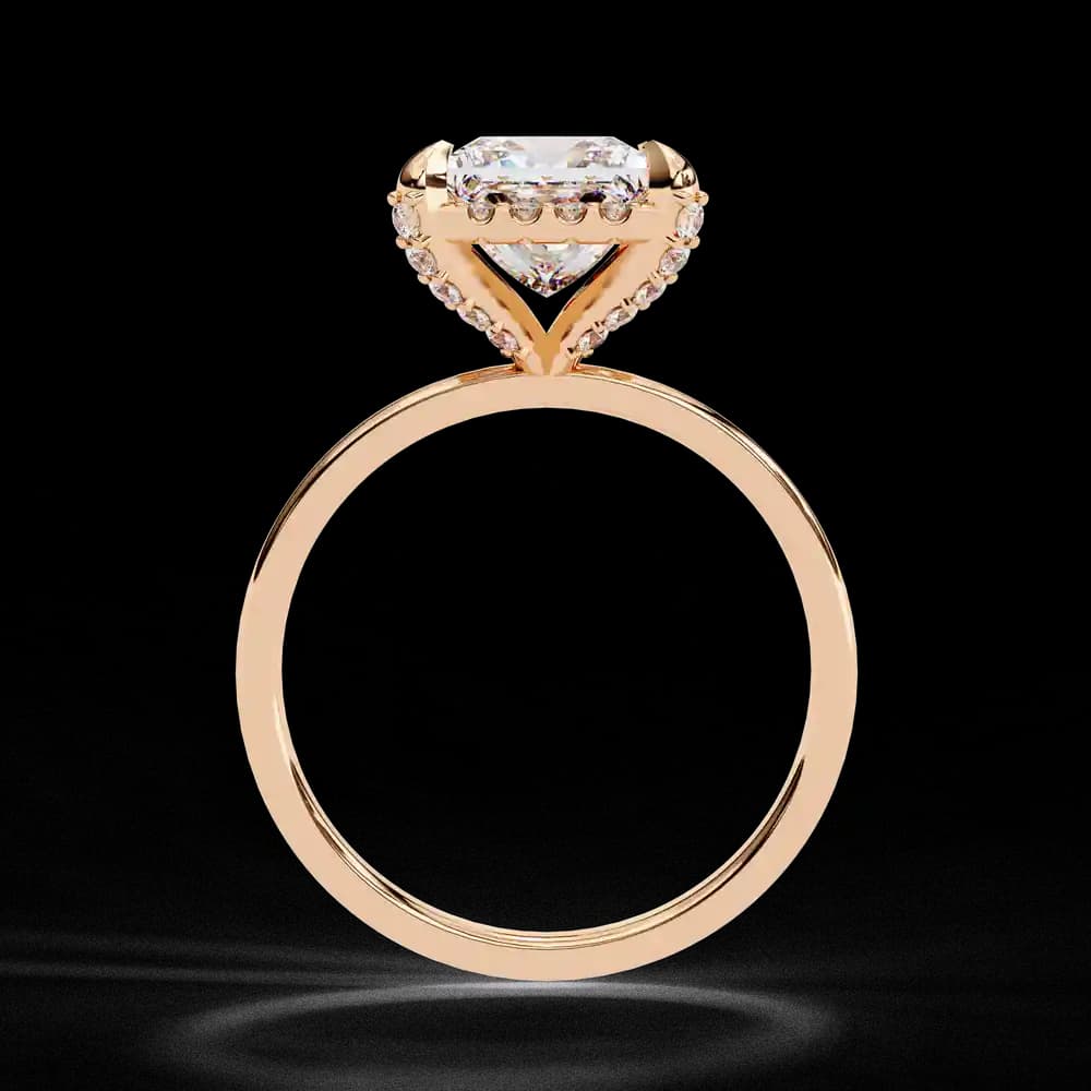 Timeless Princess Cut Halo & Hidden Halo Lab Grown Diamond Ring - Image 11 Timeless Princess Cut Halo & Hidden Halo Lab Grown Diamond Ring, view 11 of 12