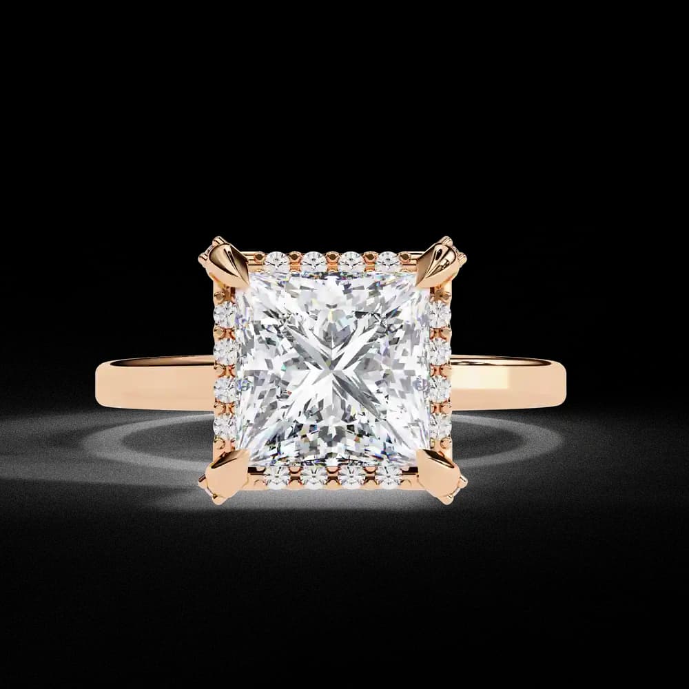 Timeless Princess Cut Halo & Hidden Halo Lab Grown Diamond Ring - Image 12 Timeless Princess Cut Halo & Hidden Halo Lab Grown Diamond Ring, view 12 of 12