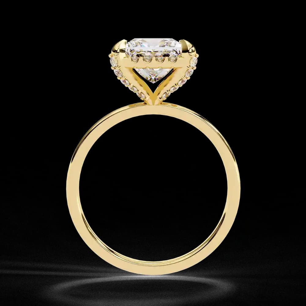 Timeless Princess Cut Halo & Hidden Halo Lab Grown Diamond Ring - Image 4 Timeless Princess Cut Halo & Hidden Halo Lab Grown Diamond Ring, view 4 of 12