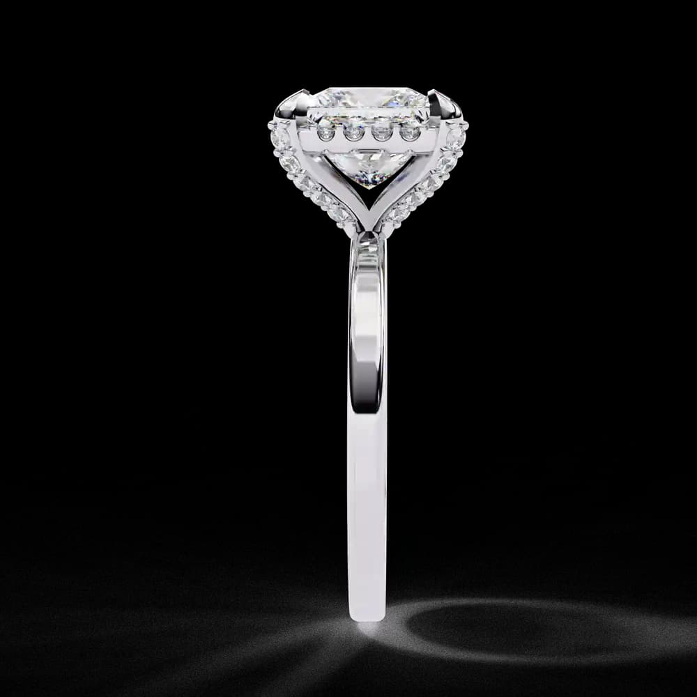 Timeless Princess Cut Halo & Hidden Halo Lab Grown Diamond Ring - Image 8 Timeless Princess Cut Halo & Hidden Halo Lab Grown Diamond Ring, view 8 of 12