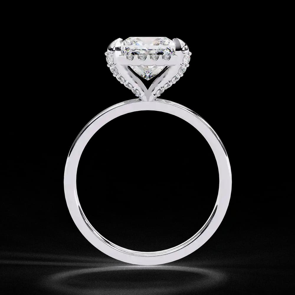 Timeless Princess Cut Halo & Hidden Halo Lab Grown Diamond Ring - Image 9 Timeless Princess Cut Halo & Hidden Halo Lab Grown Diamond Ring, view 9 of 12